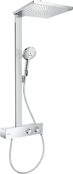 Hansgrohe Raindance E Showerpipe 300 sistema de ducha con ShowerTablet 350, 1 tipo de chorro, cromo