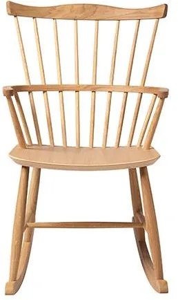 FDB Møbler - J52G Silla mecedora - Roble natural