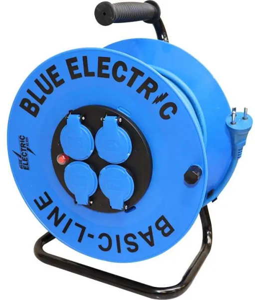 Blue electric cable reel Basicline - 40 m