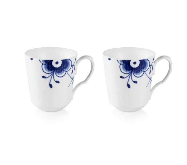 Royal Copenhagen Blue Mega Riflet taza 37 cl - 2 uds