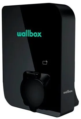 Wallbox Copper SB caja de carga con Wi-Fi 11 kW Tipo 1 y 2, negro