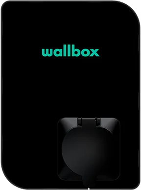 Wallbox Copper SB caja de carga con Wi-Fi 22 kW Tipo 1 y 2, negro