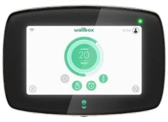 Wallbox Commander 2 caja de carga con Wi-Fi, 22 kW, 5 metros, Tipo 2, negro