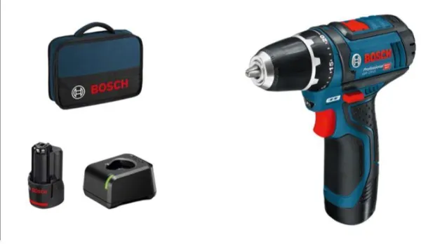 Bosch 12V Taladro Atornillador GSR 12V-15 2X2,0AH 1XGAL 12V-20 BOLSA
