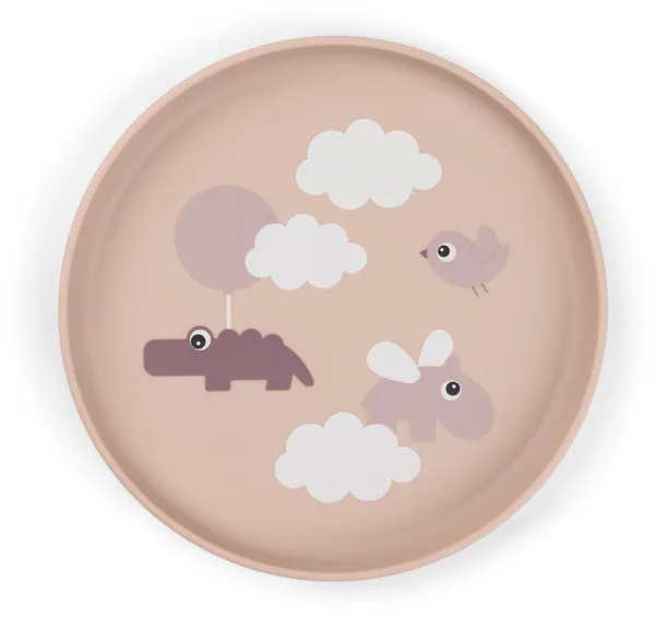 Plato Foodie Happy Clouds Rosa Empolvado